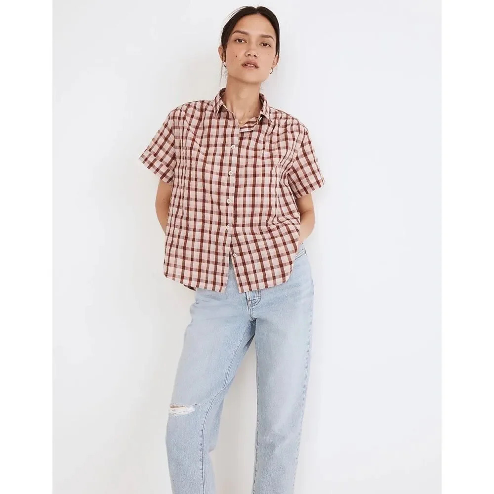 Madewell Seersucker Baybrook Shirt in Plaid